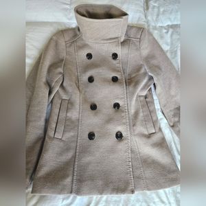 H&M double breasted coat cowl neck